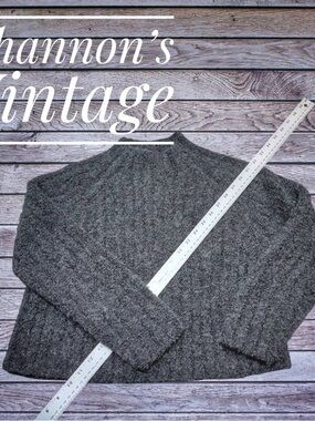 Micaela Greg Women’s sz Small Alpaca Wool Blend Ines Charcoal Sweater A46